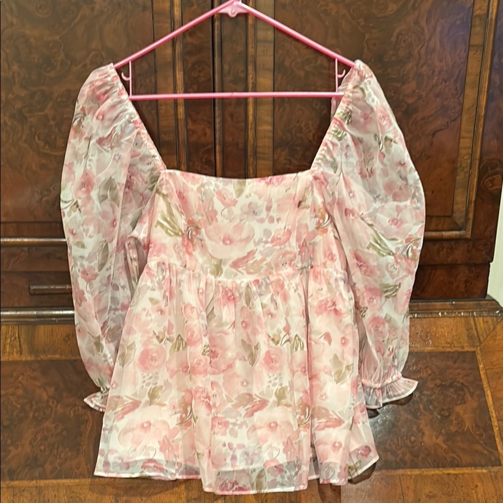 Floral Pink Women's Top